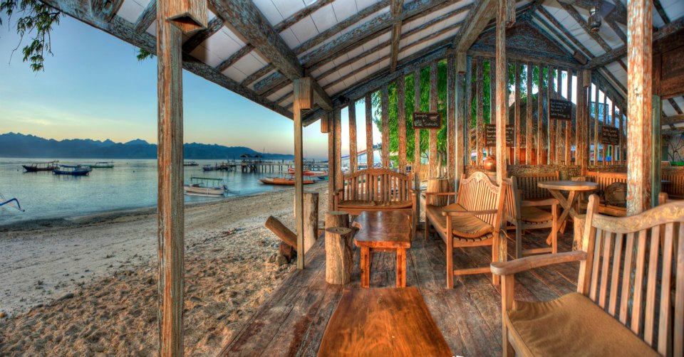 Teras Kayu Cafe Gili Trawangan